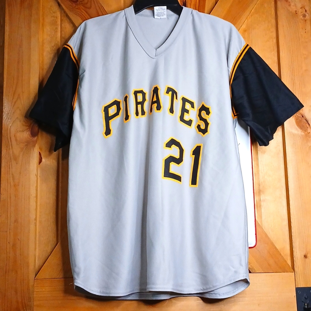 Pittsburgh Pirates Baseball Jersey #21 Roberto Clemente..Mens XL